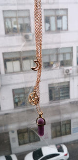 Hexagonal column natural necklace – Jewelry Gift Ideas — 4
