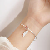 Strawberry Feather Pendant Bracelet – Jewelry Gift Ideas — 7