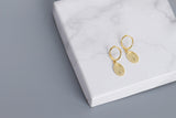 100% 925 Golden earrings sterling silver earrings – Practical Gifts — 3