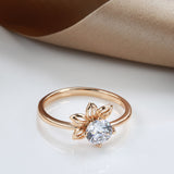 Fashionable Rose Gold Petal Ring For Women – Gifts for Her — 1