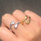 Simple Fashion Special-interest Embrace Hands Hug Ring – Stylish Gifts — 2