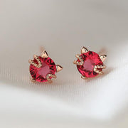Simple And Cute Kitty Colored Gemstone Earrings – Everyday Gifts — 1