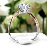 Women's V Crown Microset One Carat Moissanite Ring – Gifts for Her — 4