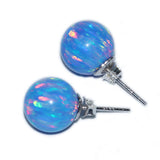 Silver Stud Earrings Opal Feature Colorful – Unique Gift Ideas — 2
