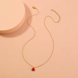 Red Heart Clavicle Chain Pendant – Jewelry Gift Ideas — 2