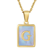 Titanium Steel 26 English Letter Necklace Blue – Jewelry Gift Ideas — 13
