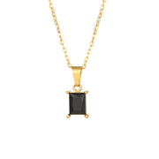 Stainless Steel Simple Square Zircon Pendant – Jewelry Gift Ideas — 5