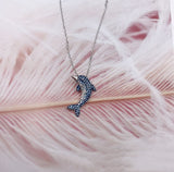 Gradual Flashing Blue Diamond Dolphin Female – Jewelry Gift Ideas — 3