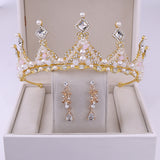 Korean Style Bridal Crown Earring Set – Jewelry Gift Ideas — 1