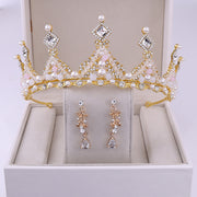 Korean Style Bridal Crown Earring Set – Jewelry Gift Ideas — 1