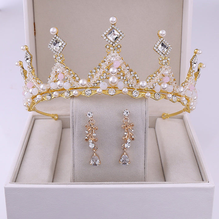 Korean Style Bridal Crown Earring Set – Jewelry Gift Ideas — 1