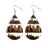 Classic Droplet Splice Bookcase Acrylic Earrings – Stylish Gifts — 6