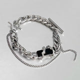 Black Zircon Double Layered Titanium Steel – Jewelry Gift Ideas — 2
