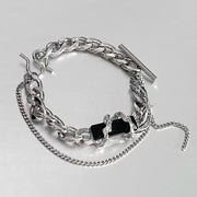 Black Zircon Double Layered Titanium Steel – Jewelry Gift Ideas — 2