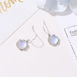 Women's Round Blue Gradient Earrings – Gifts for Her — 3
