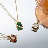 Light Luxury Small French Square Colored – Jewelry Gift Ideas — 5