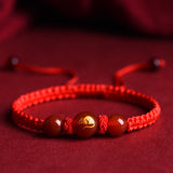 Zodiac Red Rope Bracelet Natural Red Agate – Jewelry Gift Ideas — 12