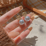 Silver Post Vintage French Pearl Earrings – Stylish Gifts — 4