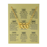 Women's Electroplated Gold Angel Number Necklace – Jewelry Gift Ideas — 2