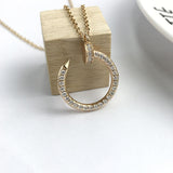Sparkling Zircon Temperament Nail Necklace – Jewelry Gift Ideas — 7