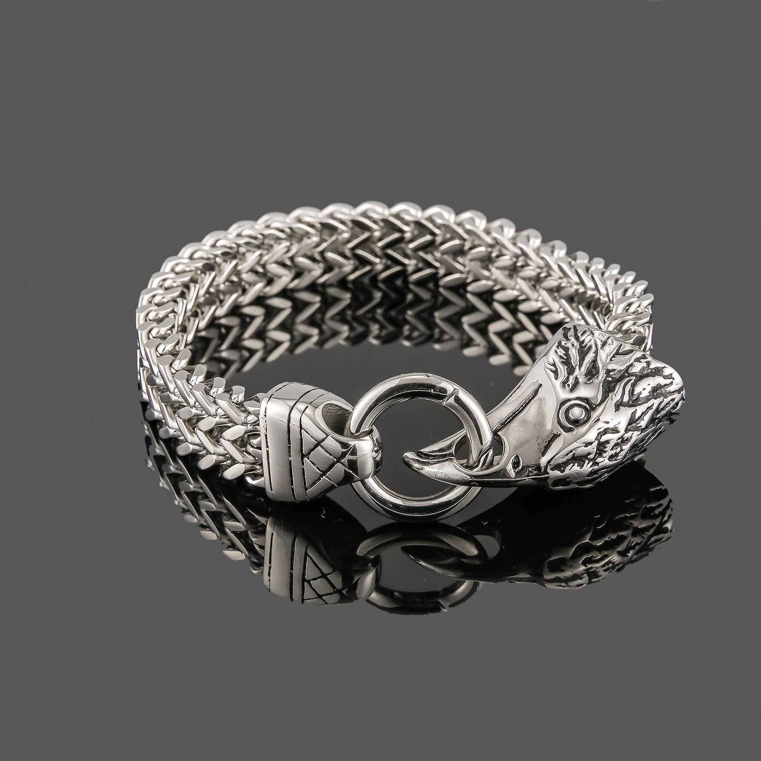 Men's Stainless Steel Eagle Head Bracelet – Jewelry Gift Ideas — 1