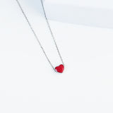 Discolored small red heart necklace – Jewelry Gift Ideas — 3