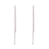 Silver needle long tassel earrings female – Gifts for Her — 4
