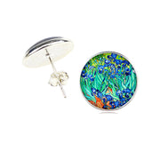 Van Gogh Landscape Oil Painting Art Stud Earrings – Creative Gifts — 10