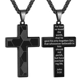 Men's Stainless Steel Lettering Cross Necklace – Jewelry Gift Ideas — 7