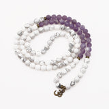 Natural White Turquoise Amethyst Bracelet Lotus – Jewelry Gift Ideas — 4