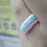 Geometric 3mm diamond pattern female tail ring – Gifts for Her — 3