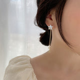 Silver Needle Star Tassel Earrings Long Earrings – Stylish Gifts — 6