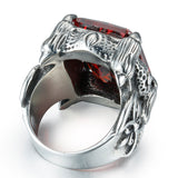 Titanium steel men's zircon ring – Gifts for Him — 2