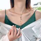 Purple Butterfly Tassel Necklace New Clavicle – Jewelry Gift Ideas — 4