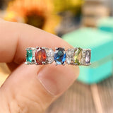 Simplified Geometric Colored Zircon Ring Female – Gifts for Her — 1