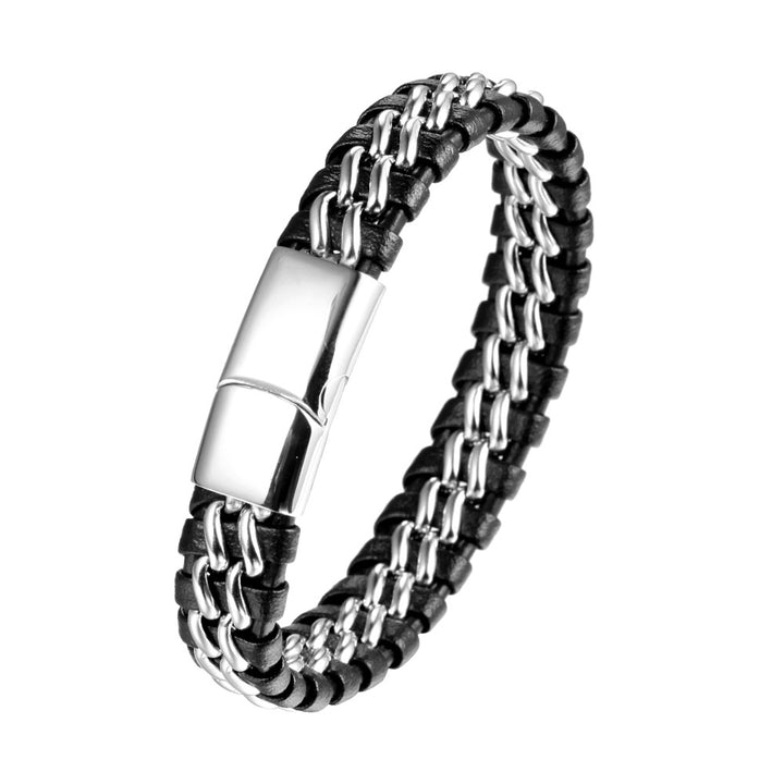 Stainless steel leather hand-woven rope – Unique Gift Ideas — 1