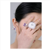 Fashion Simple Christmas Retro zircon Pearl Ring – Stylish Gifts — 3