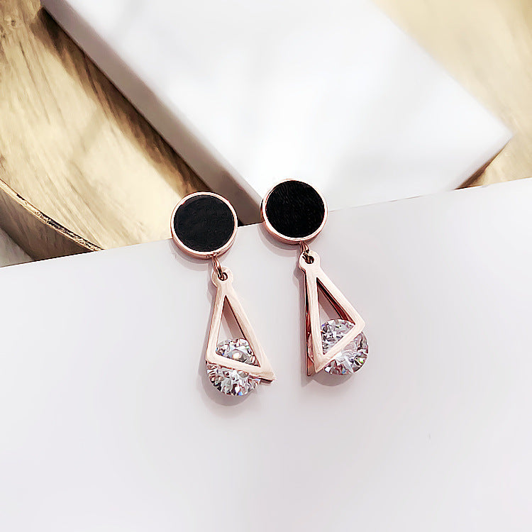 Geometric Double Triangle Stud Earrings – Gift Ideas — 1