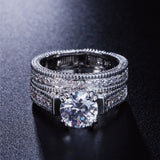 Fashionable Ladies Engagement Ring Set With Zircon – Gifts for Couples — 3
