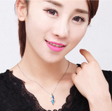 Sterling Silver Blue Crystal Necklace Chain – Jewelry Gift Ideas — 2