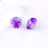 Amethyst Irregular Earrings Natural Stone – Special Occasion Gifts — 4