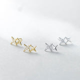 Star Sterling Silver Stud Earrings – Small Gift Ideas — 1