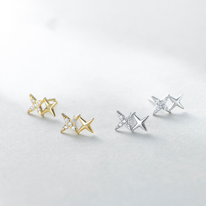 Star Sterling Silver Stud Earrings – Small Gift Ideas — 1
