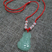 Glass Buddha Guanyin Red Rope Pendant Necklace – Jewelry Gift Ideas — 7