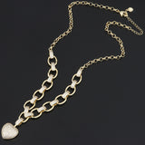 Micro Inlaid Heart-Shaped Necklace And Bracelet – Jewelry Gift Ideas — 10