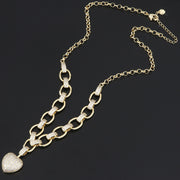 Micro Inlaid Heart-Shaped Necklace And Bracelet – Jewelry Gift Ideas — 10