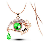 Eye crystal teardrop eyelash necklace – Jewelry Gift Ideas — 5