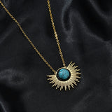 Sun Flower Necklace Women's Stainless Steel – Jewelry Gift Ideas — 1