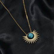 Sun Flower Necklace Women's Stainless Steel – Jewelry Gift Ideas — 1
