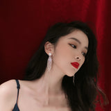 Bride With Rhinestone Earrings Super Flash Long – Gifts for Couples — 2